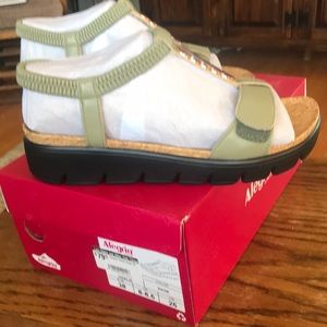 Alegria sandal. Sage colored. Size 38